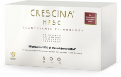 Crescina Transdermic HFSC  500 20+20 для мужчин комплекс лосьонов для возобновления роста и против выпадения волос  (40 ампул в упаковке)