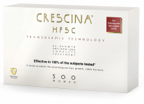 Crescina Transdermic HFSC  500  20+20 комплекс лосьонов для возобновления роста и против выпадения волос для женщин  (40 ампул в упаковке)