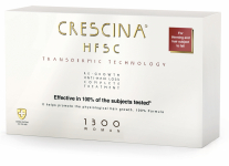 Crescina Transdermic HFSC 1300 10+10 для женщин комплекс лосьонов для возобновления роста и против выпадения волос  (20 ампул в упаковке)